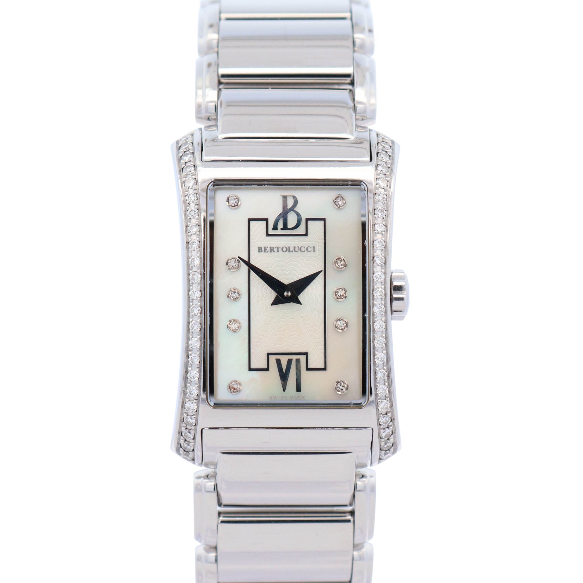 Bertolucci Fascio 37mm Stainless Steel MOP Dial Watch Reference # FASCIO