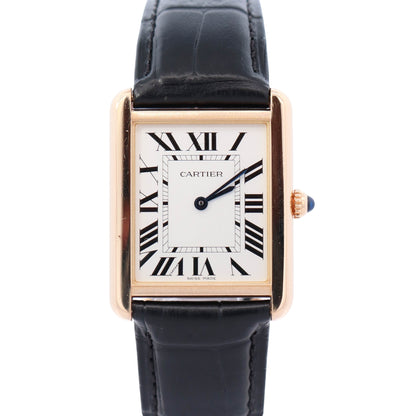 Cartier Tank Solo 23 mm White Dial Watch Ref# W1018755 - Happy Jewelers Fine Jewelry Lifetime Warranty