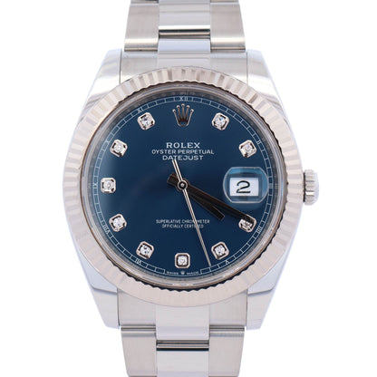 Rolex Datejust 41mm Blue Dial Watch Ref# 126334 - Happy Jewelers Fine Jewelry Lifetime Warranty
