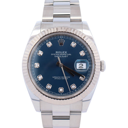 Rolex Datejust 41mm Blue Dial Watch Ref# 126334