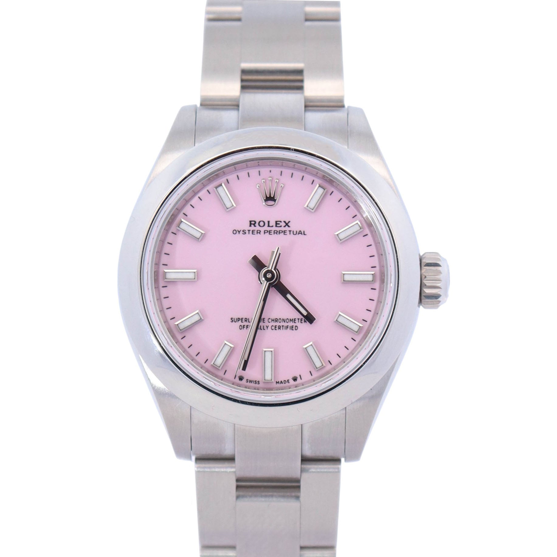Rolex Oyster Perpetual 31mm Pink Dial Watch Ref# 277200