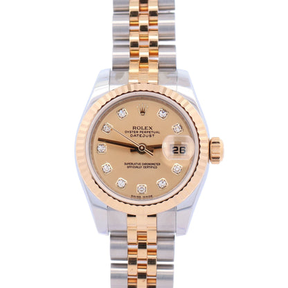 Rolex Datejust 26mm Champagne Dial Watch Ref# 179173 - Happy Jewelers Fine Jewelry Lifetime Warranty