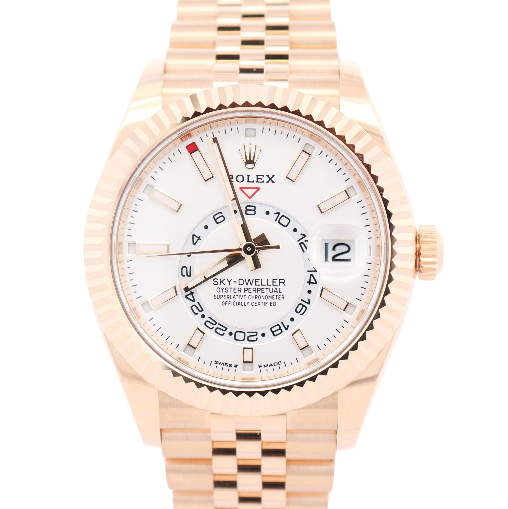 Rolex Sky-Dweller 42mm White Dial Watch Ref# 336938