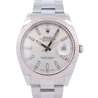 Rolex Datejust 41mm Silver Dial Watch Ref# 126334
