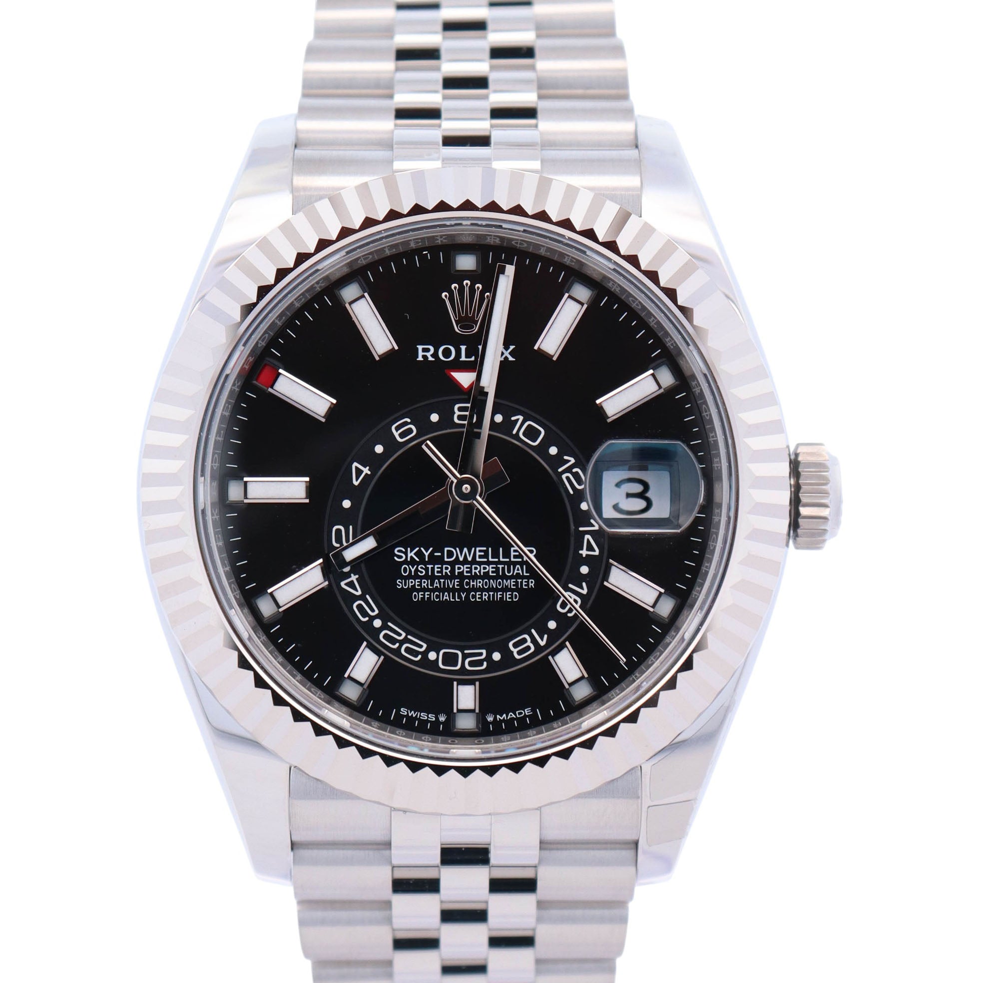 Rolex Sky-Dweller 42mm Black Dial Watch Ref# 336934