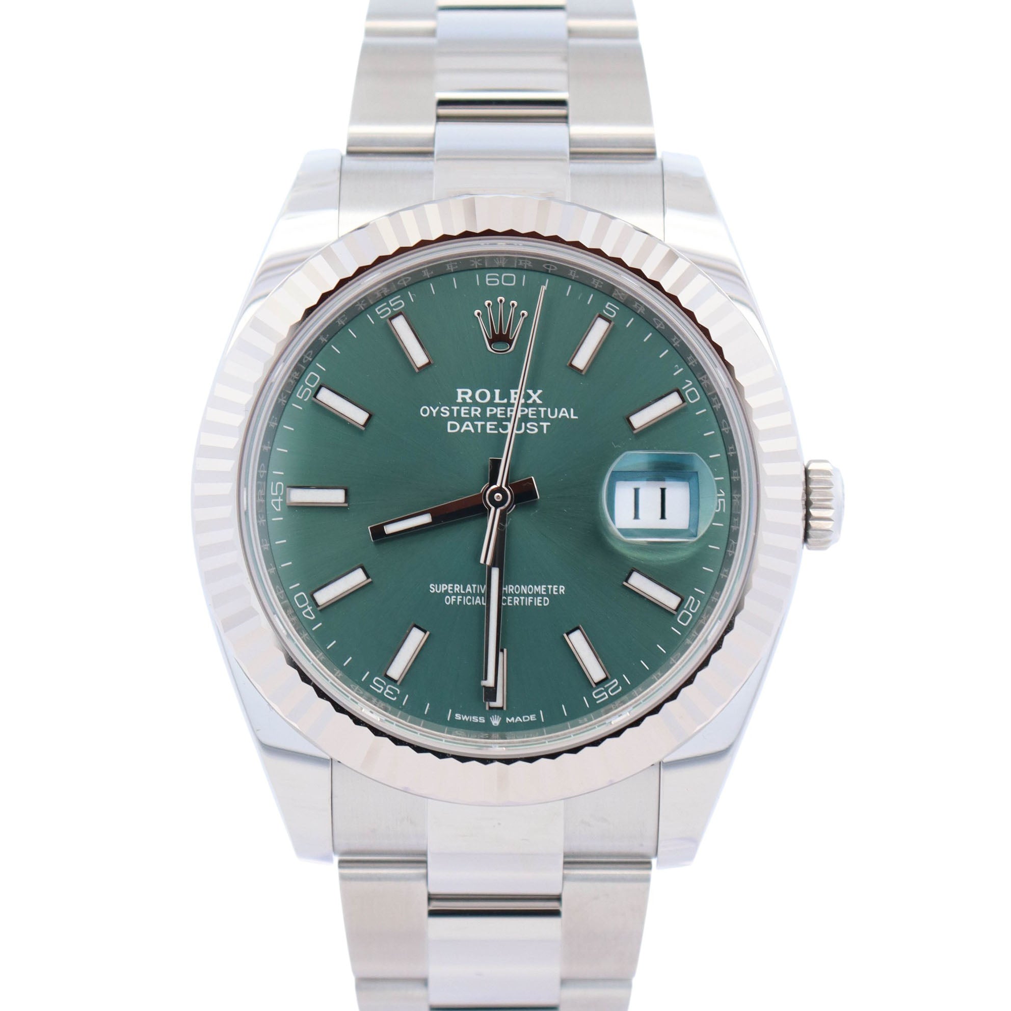 Rolex Datejust 41mm Green Dial Watch Ref# 126334