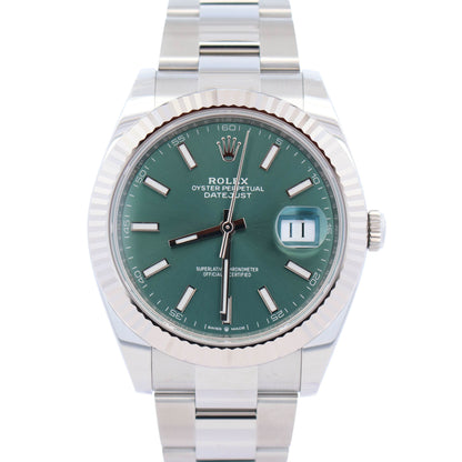 Rolex Datejust 41mm Green Dial Watch Ref# 126334