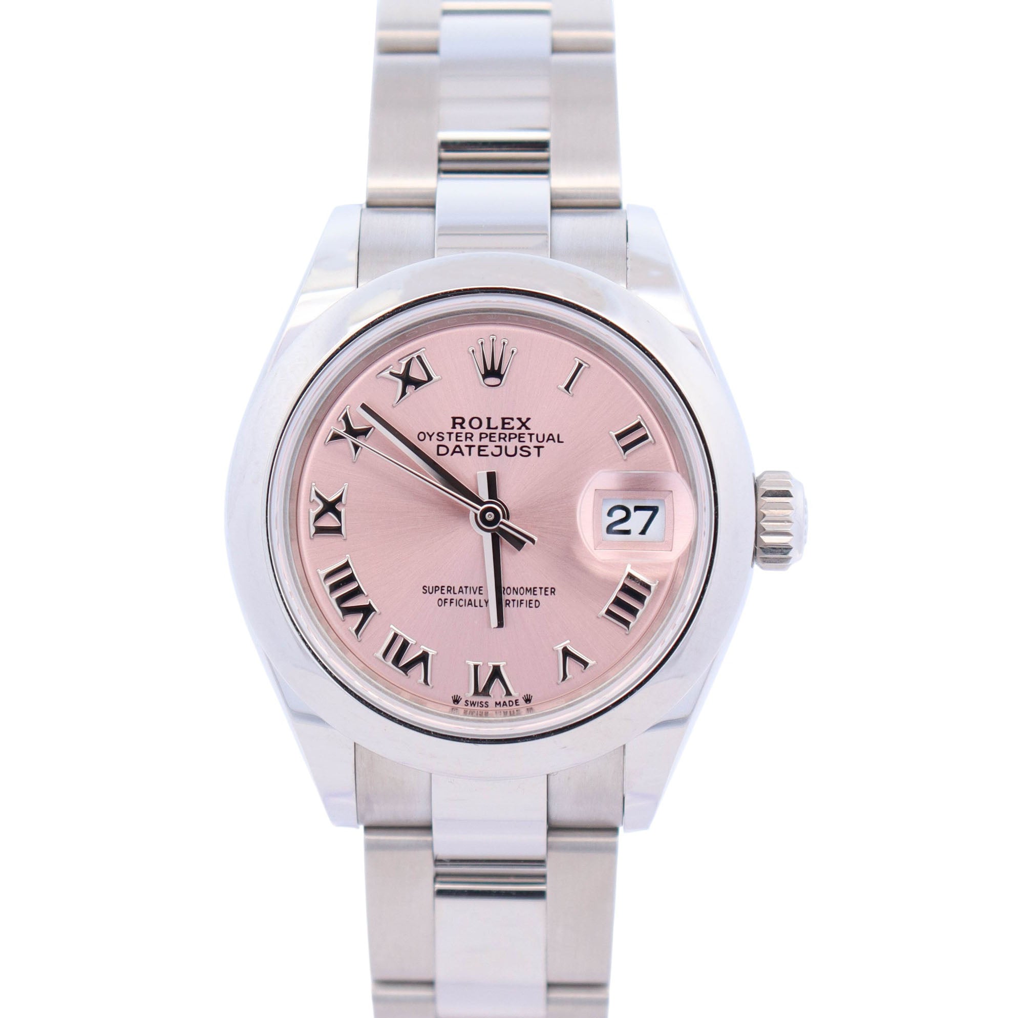 Rolex Datejust 28mm Pink Dial Watch Ref# 279160