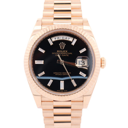 Rolex Day-Date 40mm Onyx Dial Watch Ref# 228238