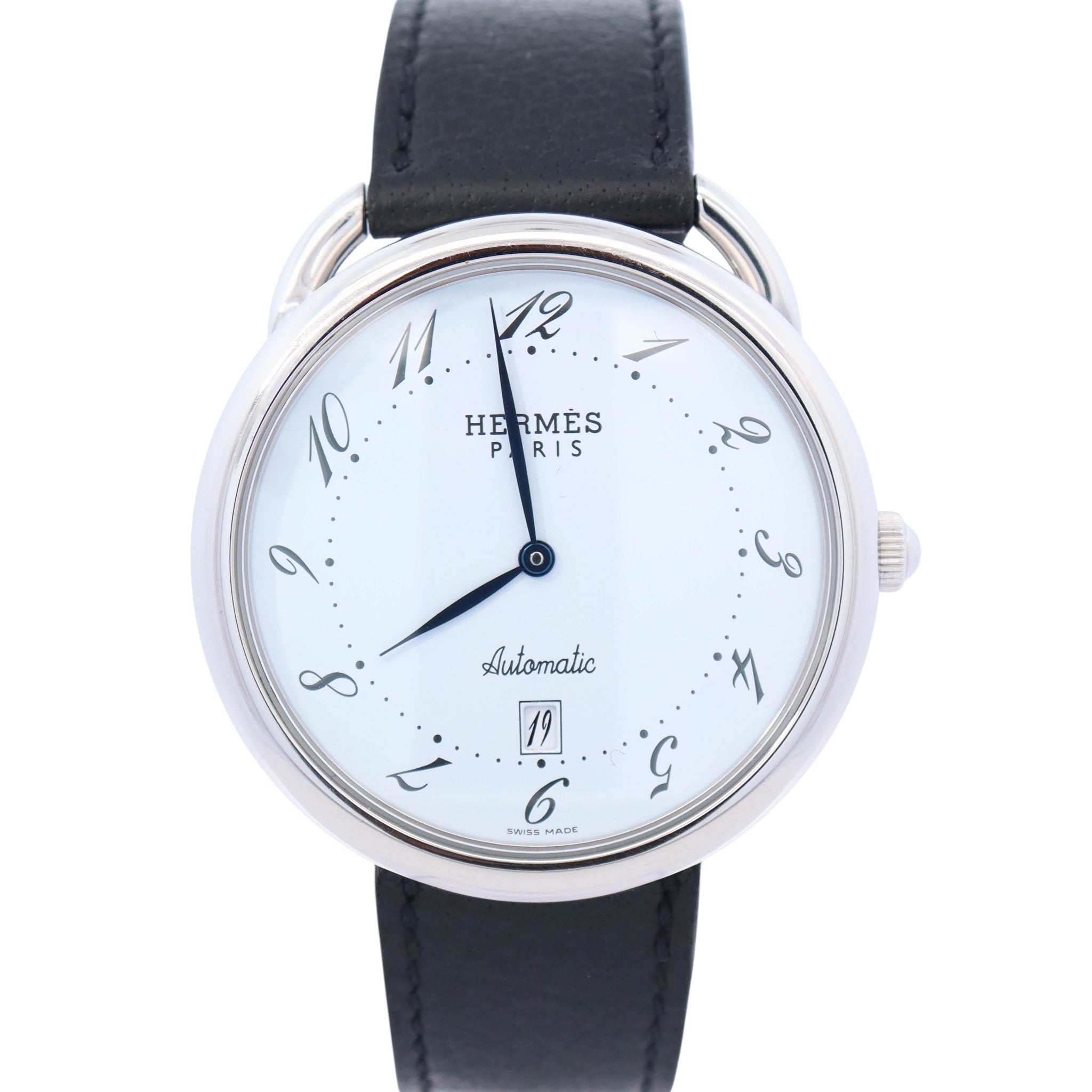 Hermes Arceau 41mm White Dial Watch Ref# AR4.810