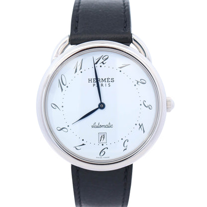 Hermes Arceau 41mm White Dial Watch Ref# AR4.810 - Happy Jewelers Fine Jewelry Lifetime Warranty