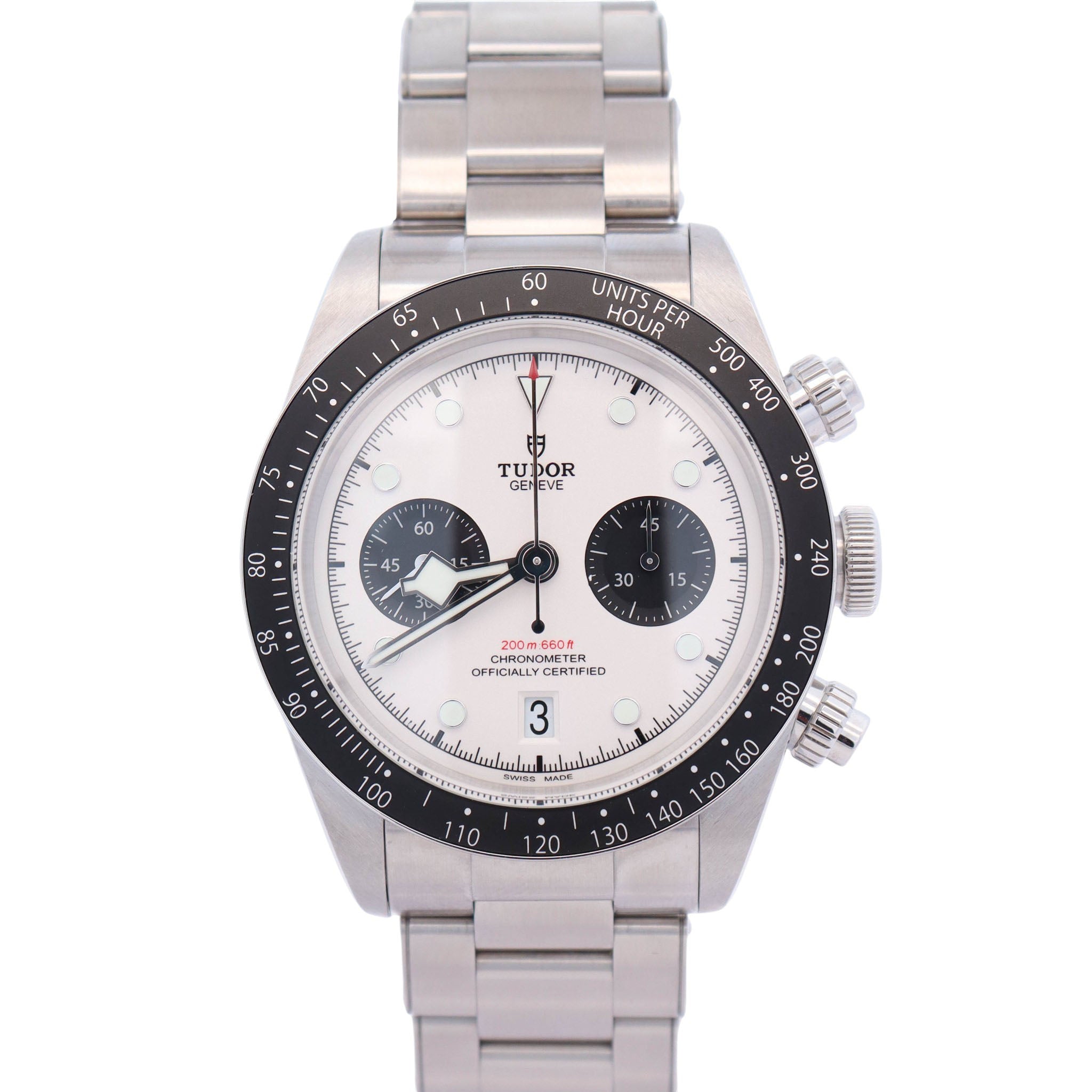 Tudor Black Bay Chrono 41mm White Chronograph Dial Watch Ref# 79360N