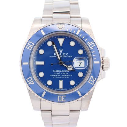 Rolex Submariner 40mm Blue Dot Dial Watch Ref# 116619LB