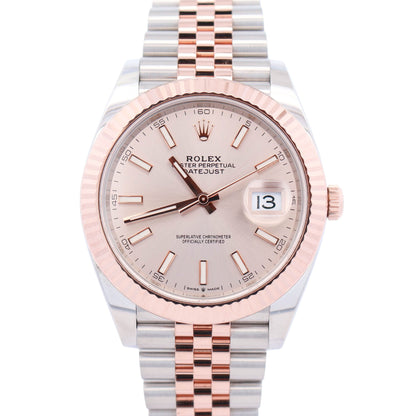 Rolex Datejust 41mm Pink Dial Watch Ref# 126331