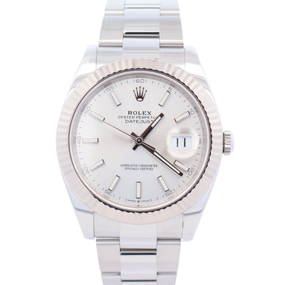 Rolex Datejust 41mm White Dial Watch Ref# 126334