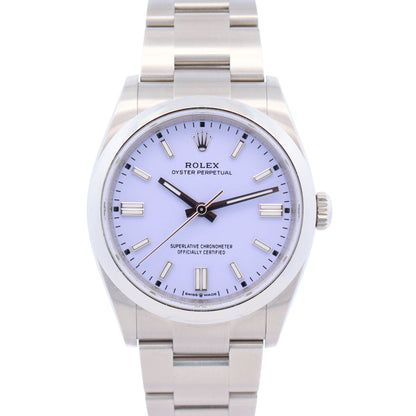Rolex Oyster Perpetual 36mm Lavender Dial Watch Ref# 126000 - Happy Jewelers Fine Jewelry Lifetime Warranty