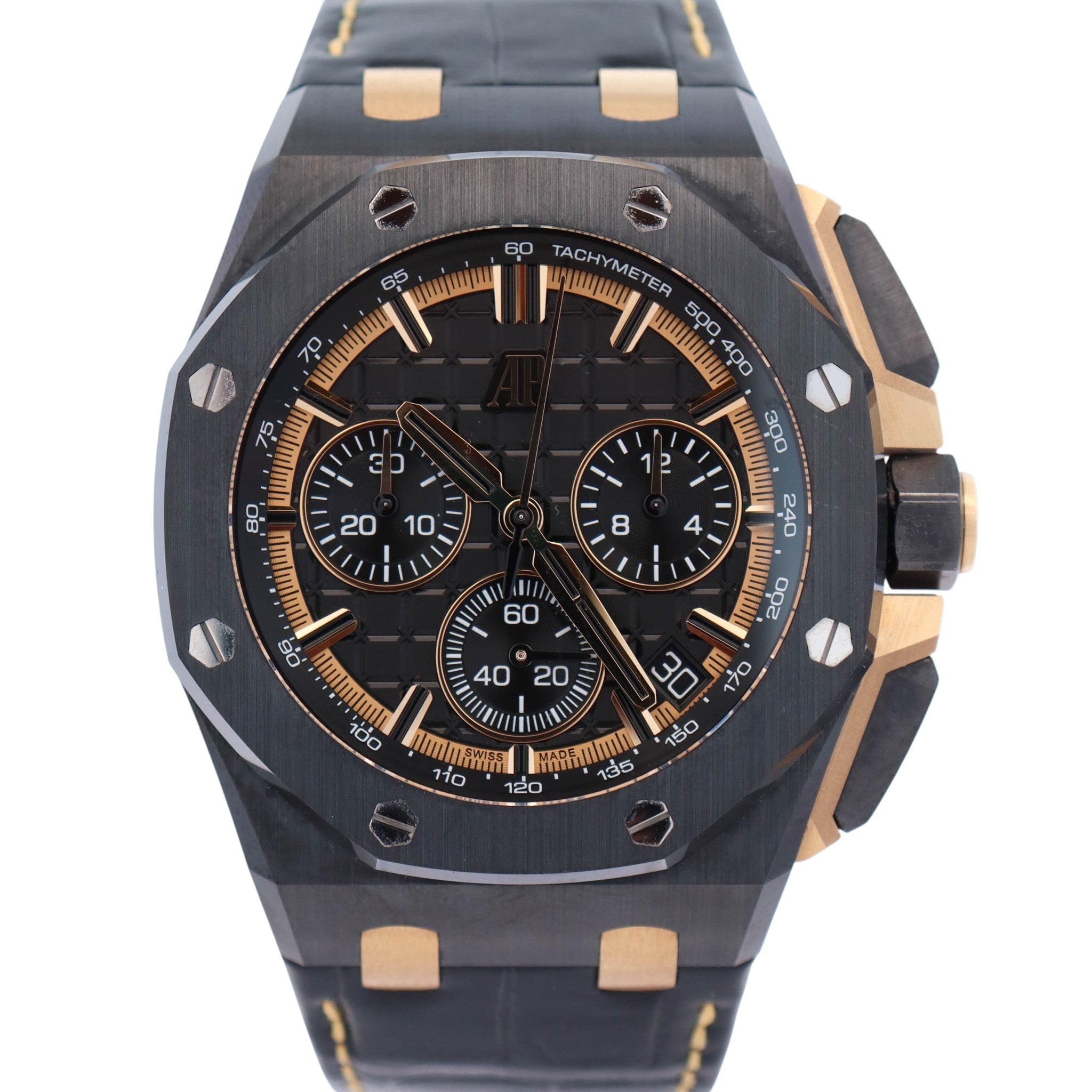 Audemars Piguet Royal Oak Offshore 43mm Black Chronograph Dial Watch Ref# 26420CE.OO.A127CR.01