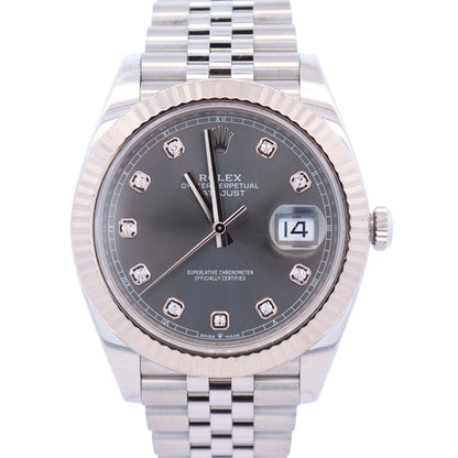 Rolex Datejust 41mm Rhodium Dial Watch Ref# 126334 - Happy Jewelers Fine Jewelry Lifetime Warranty