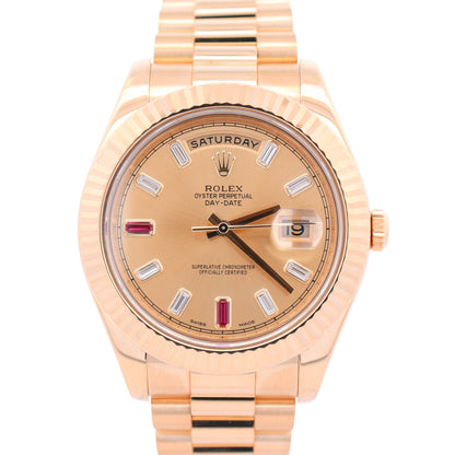Rolex Day-Date 41mm Champagne Dial Watch Ref# 218238