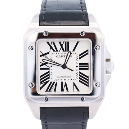 Cartier Santos 100 XL 41mm White Dial Watch Ref# 2656
