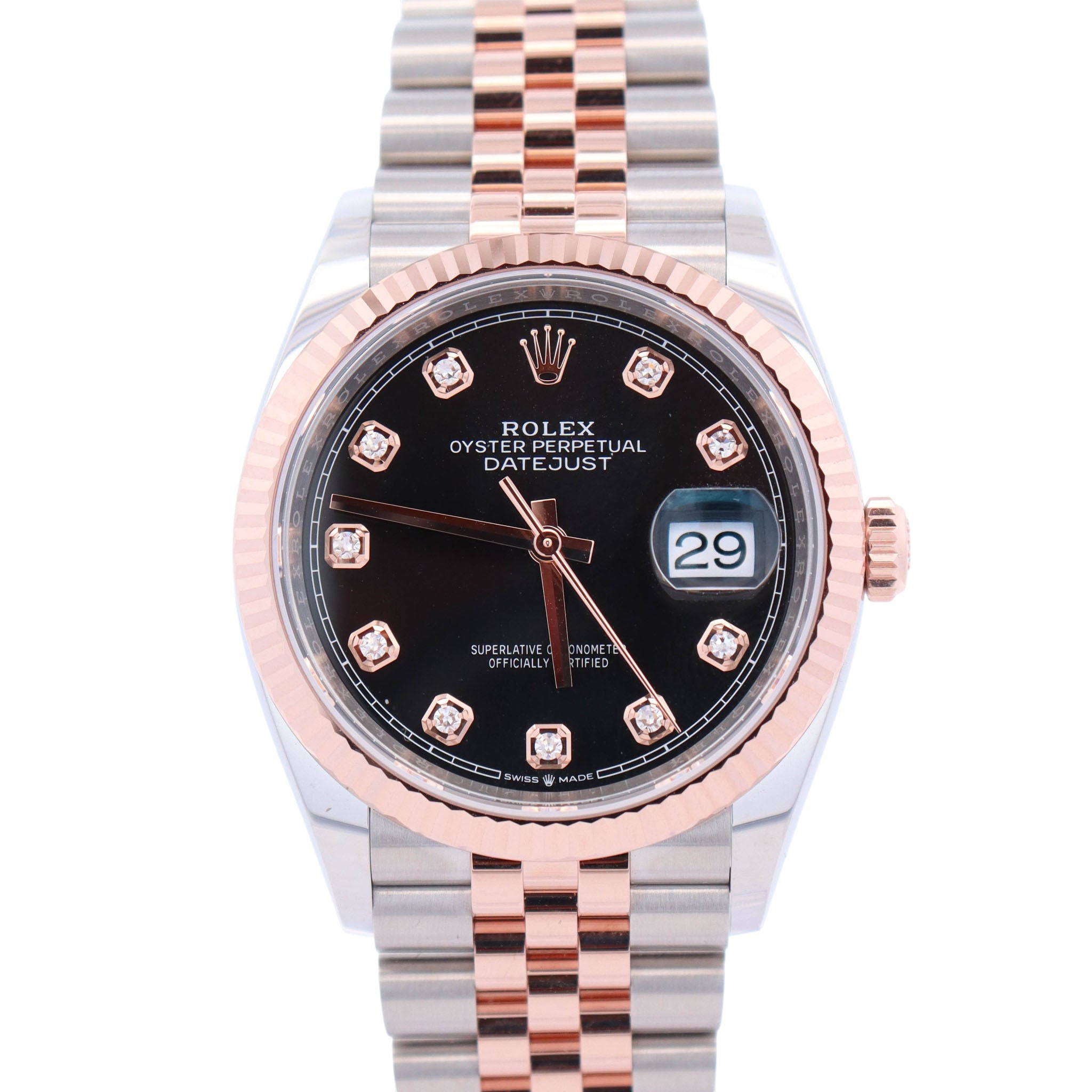 Rolex Datejust 36mm Black Dial Watch Ref# 126231