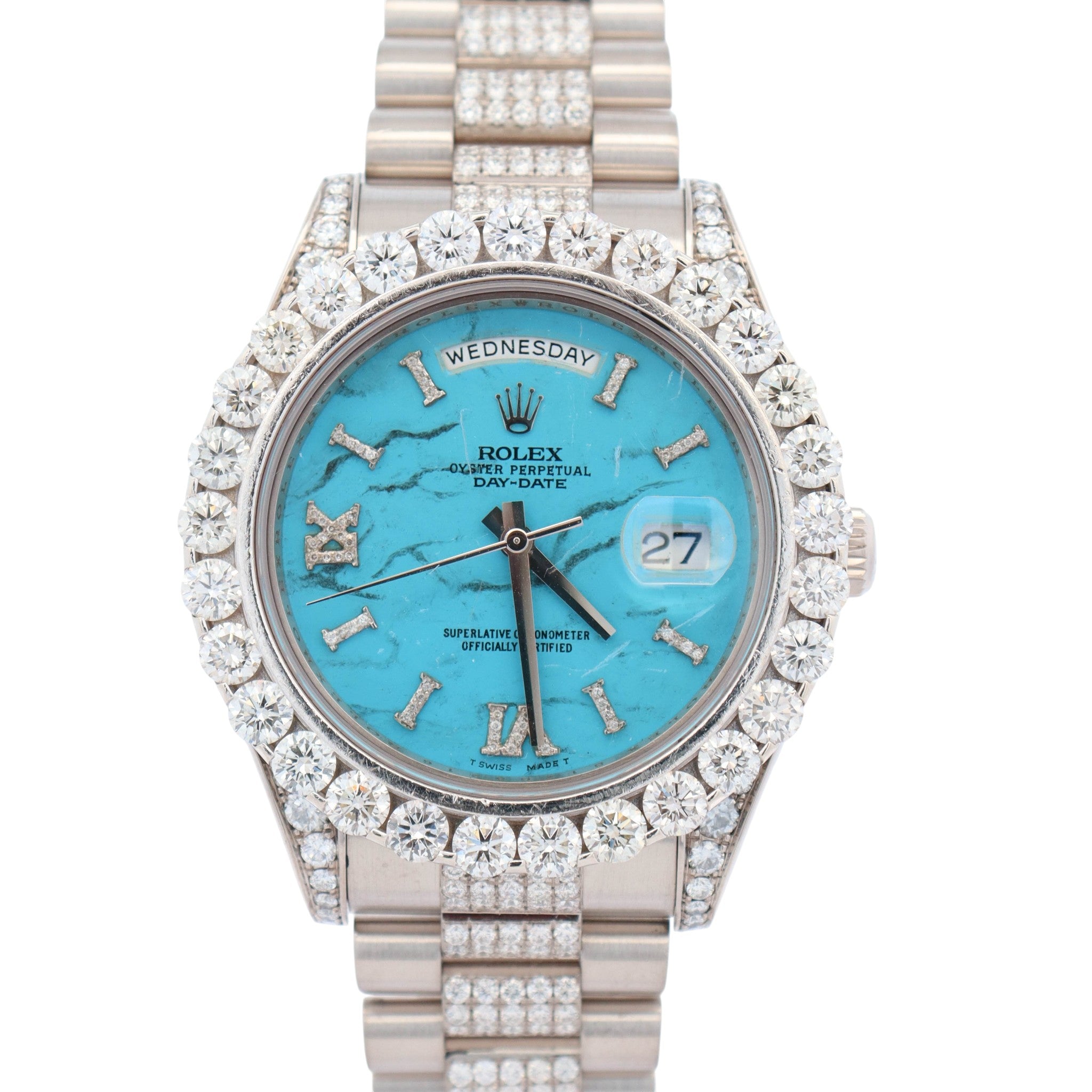 Rolex Day-Date 41mm Turquoise Dial Watch Ref# 218239