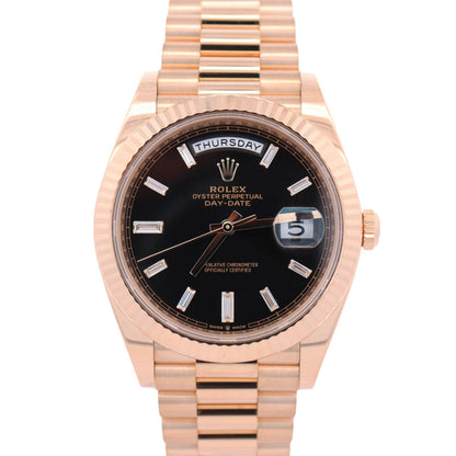 Rolex Day-Date 40mm Black Dial Watch Ref# 228238 - Happy Jewelers Fine Jewelry Lifetime Warranty