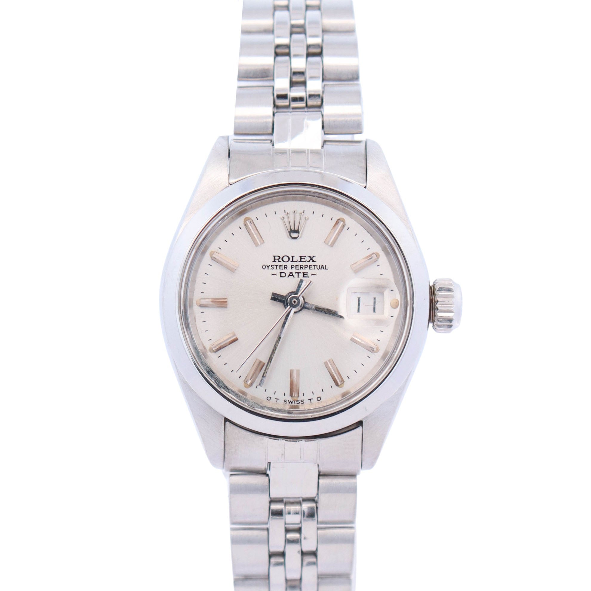 Rolex Oyster Perpetual Datejust 26mm Silver Dial Watch Ref# 69160