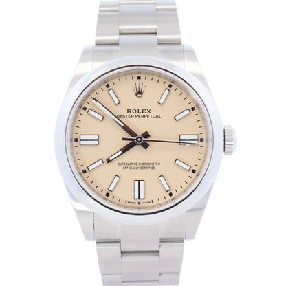 Rolex Oyster Perpetual 41mm Beige Dial Watch Ref# 134300 - Happy Jewelers Fine Jewelry Lifetime Warranty