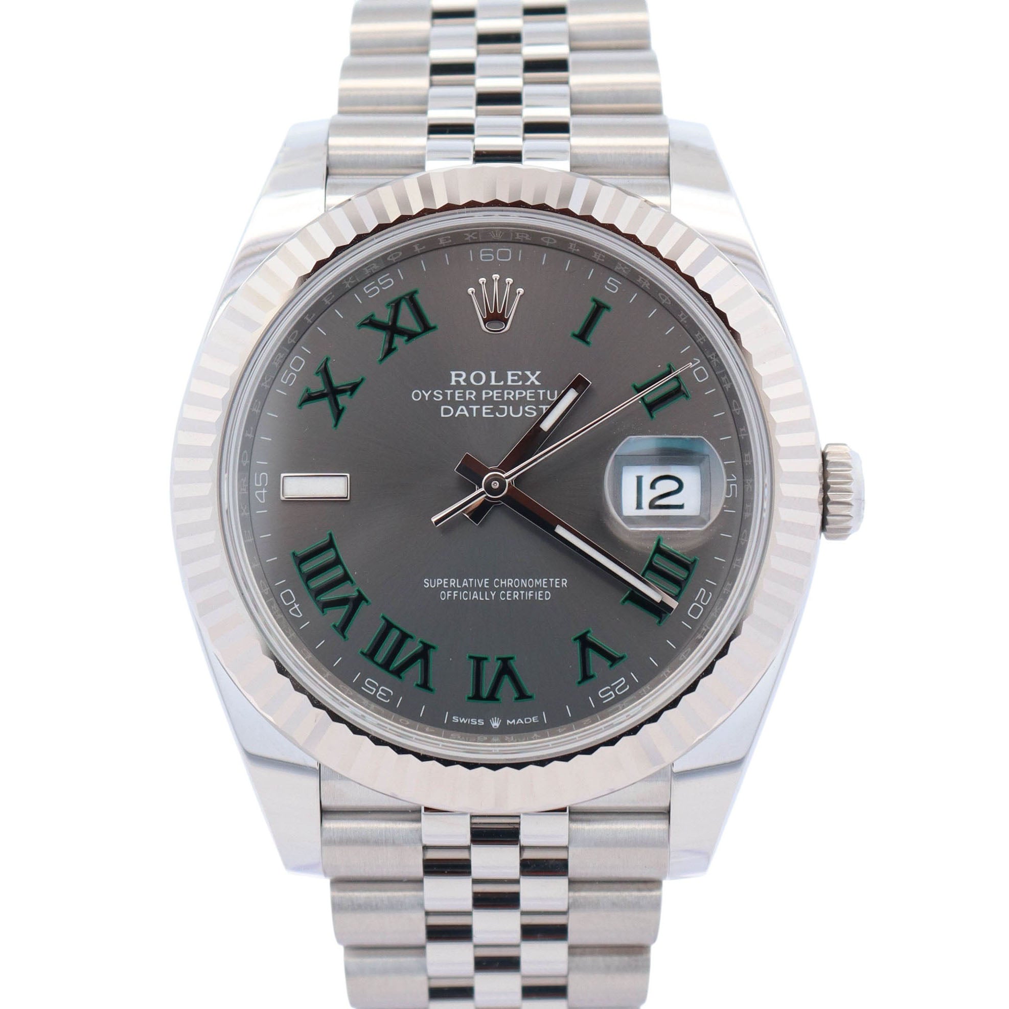 Rolex Datejust 41mm Wimbledon Dial Watch Ref# 126334 - Happy Jewelers Fine Jewelry Lifetime Warranty