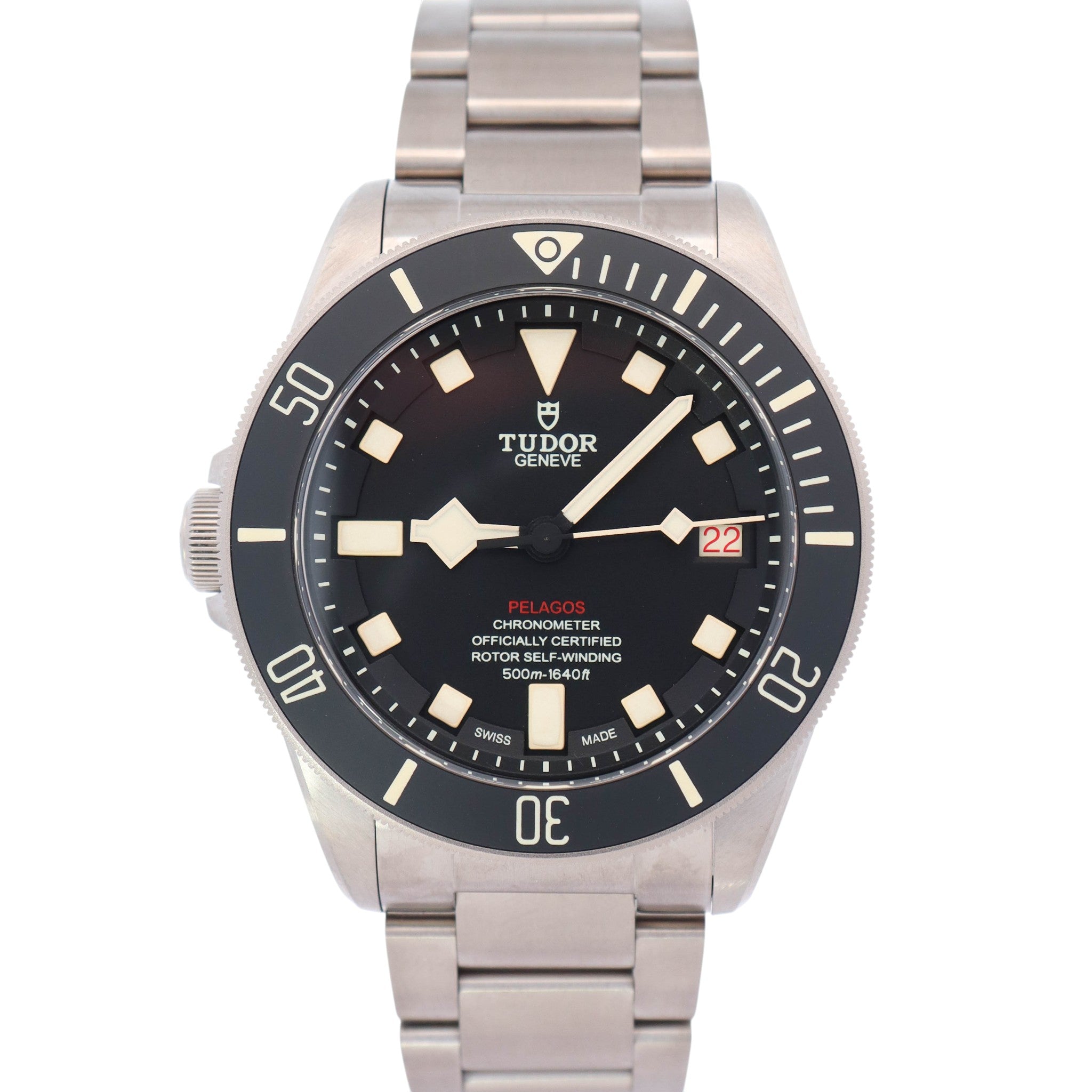 Tudor Pelagos Titanium 42mm Black Dial Watch Ref#  25610TNL - Happy Jewelers Fine Jewelry Lifetime Warranty