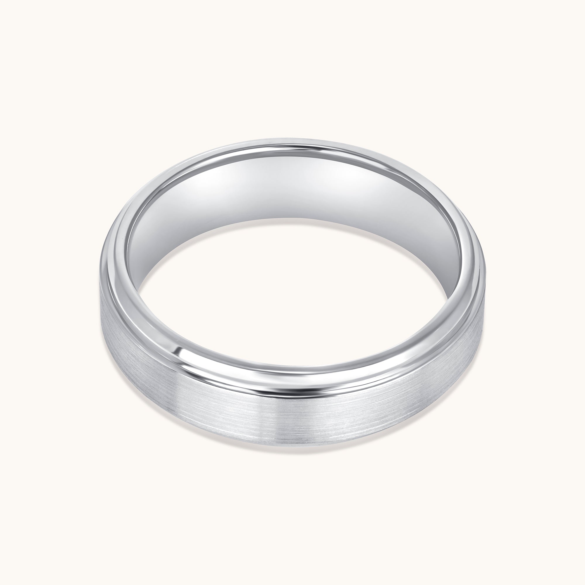 Men's Brushed Step Edge Band - Happy Jewelers Fine Jewelry Lifetime Warranty