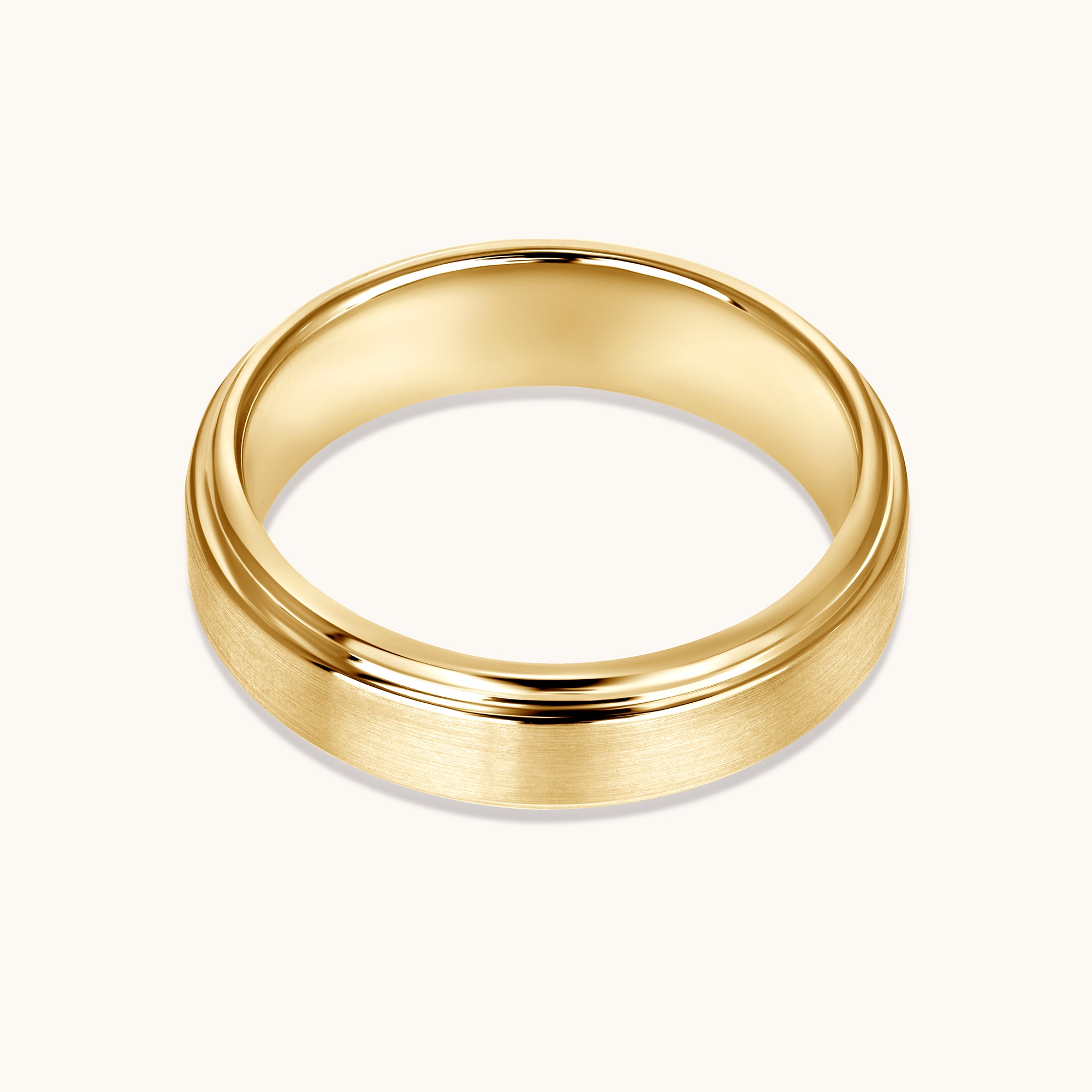 Men's Brushed Step Edge Band - Happy Jewelers Fine Jewelry Lifetime Warranty