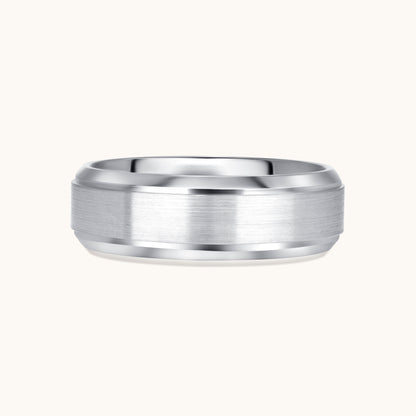 Men's Brushed Step Edge Band - Happy Jewelers Fine Jewelry Lifetime Warranty