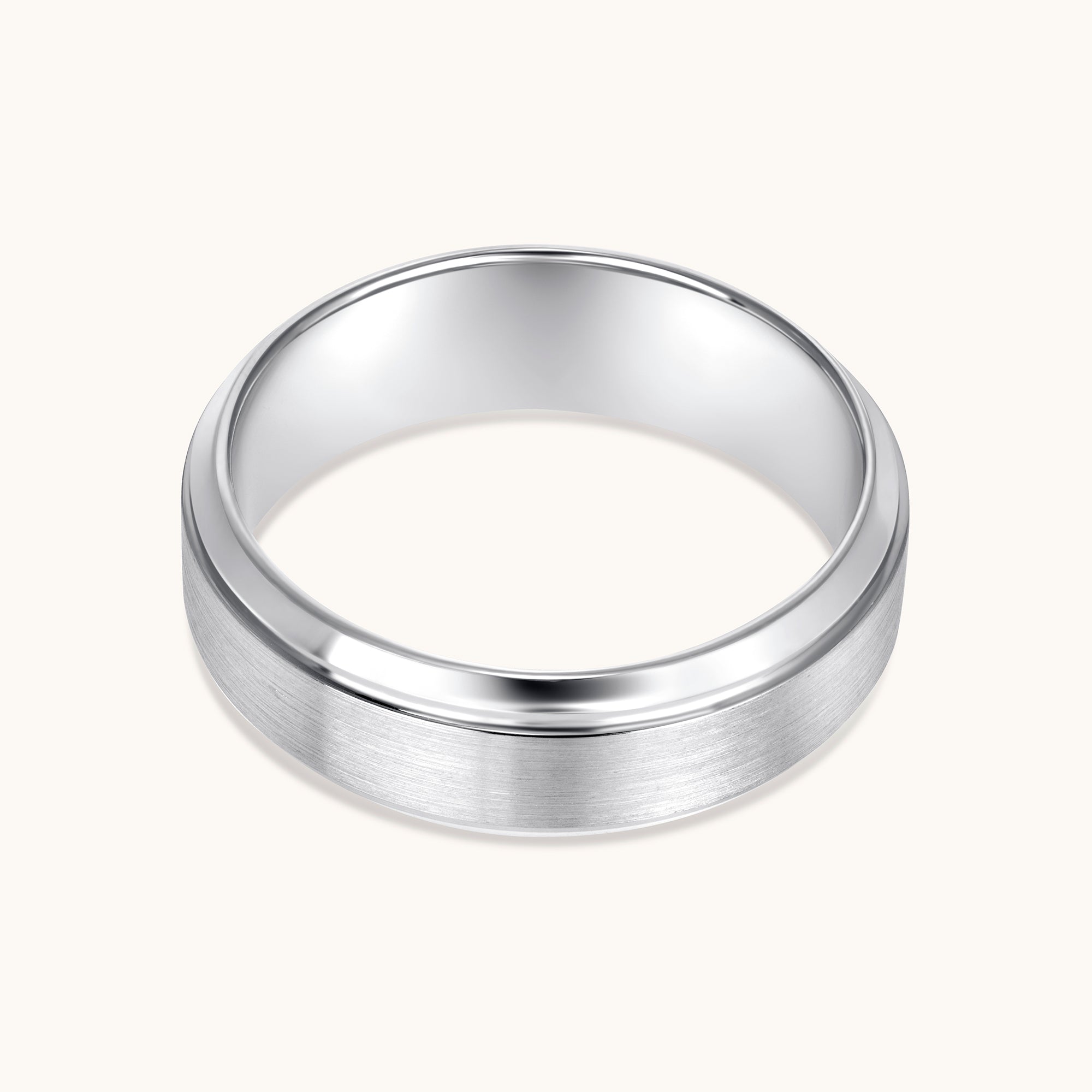 Men's Brushed Step Edge Band - Happy Jewelers Fine Jewelry Lifetime Warranty