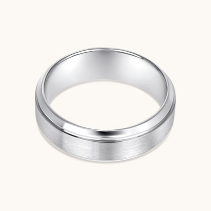 Men's Brushed Step Edge Band - Happy Jewelers Fine Jewelry Lifetime Warranty