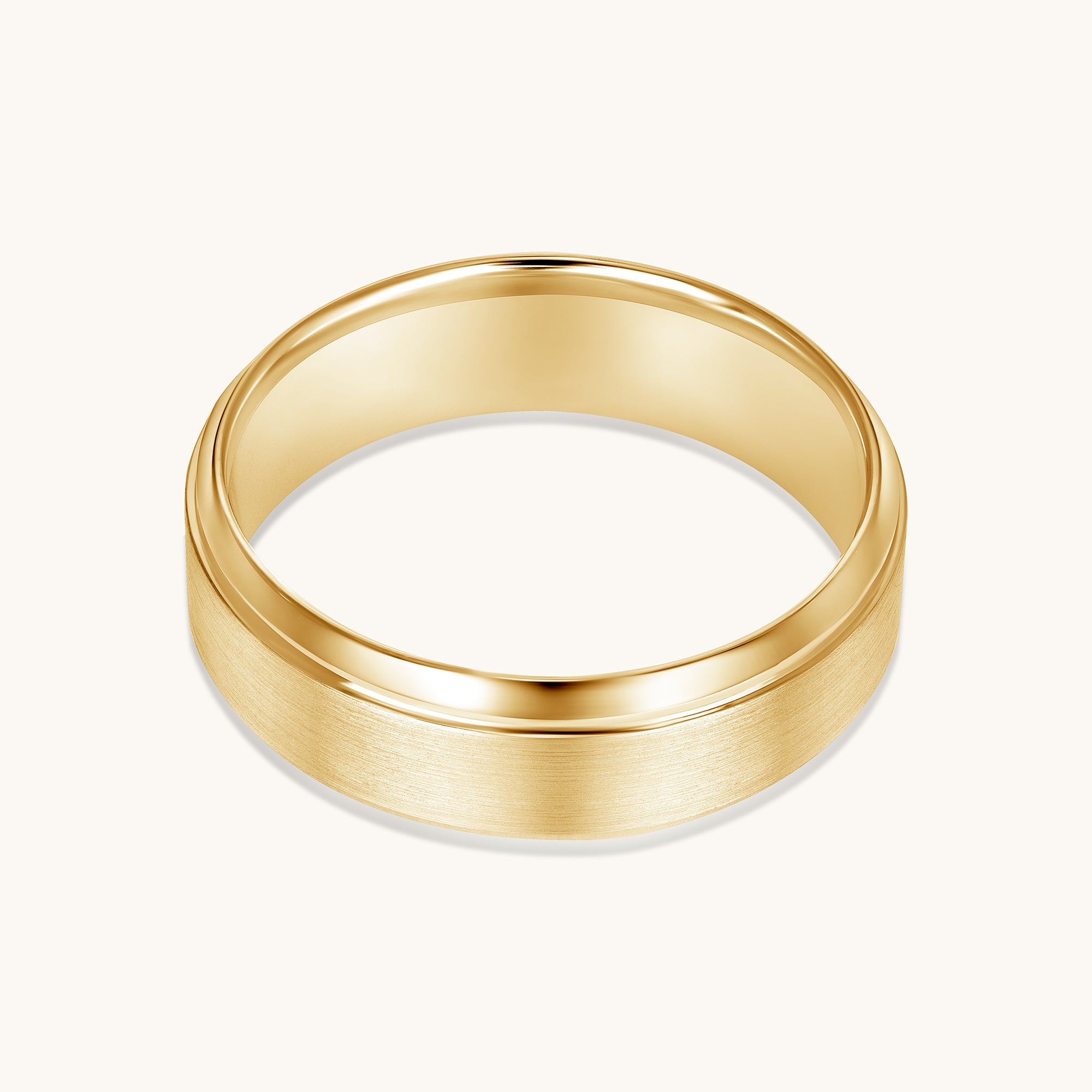 Men's Brushed Step Edge Band - Happy Jewelers Fine Jewelry Lifetime Warranty