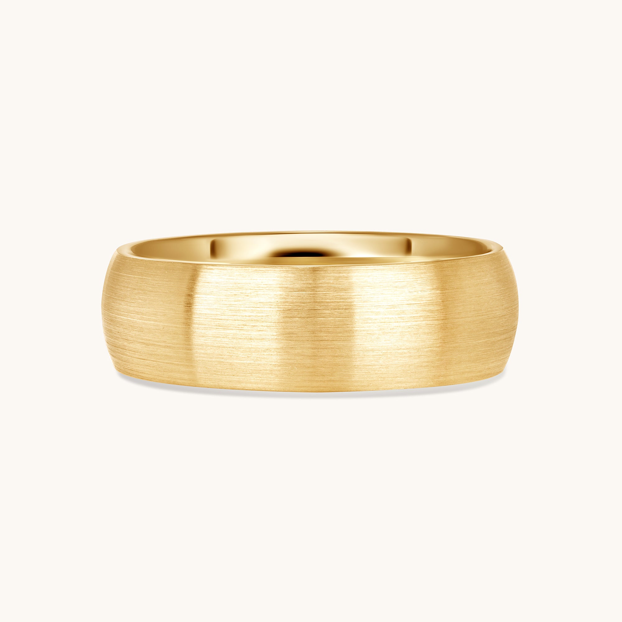 The Brushed Comfort Fit Gold Wedding Band - Happy Jewelers Fine Jewelry Lifetime Warranty