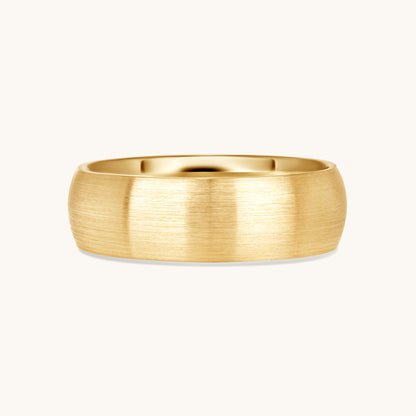 The Brushed Comfort Fit Gold Wedding Band - Happy Jewelers Fine Jewelry Lifetime Warranty