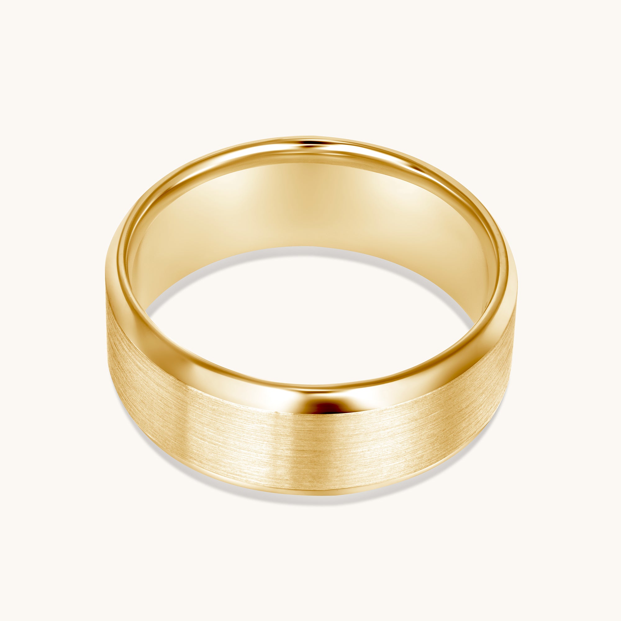 Men's Brushed Beveled Band - Happy Jewelers Fine Jewelry Lifetime Warranty