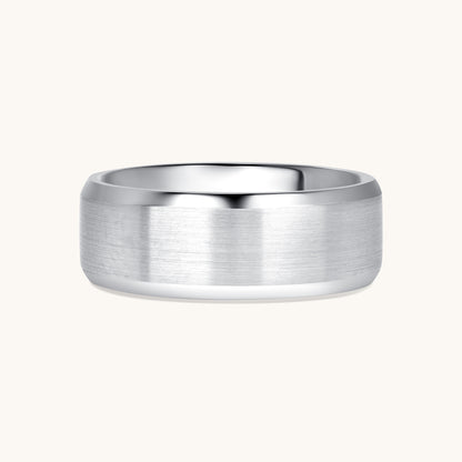 Men's Brushed Beveled Band - Happy Jewelers Fine Jewelry Lifetime Warranty