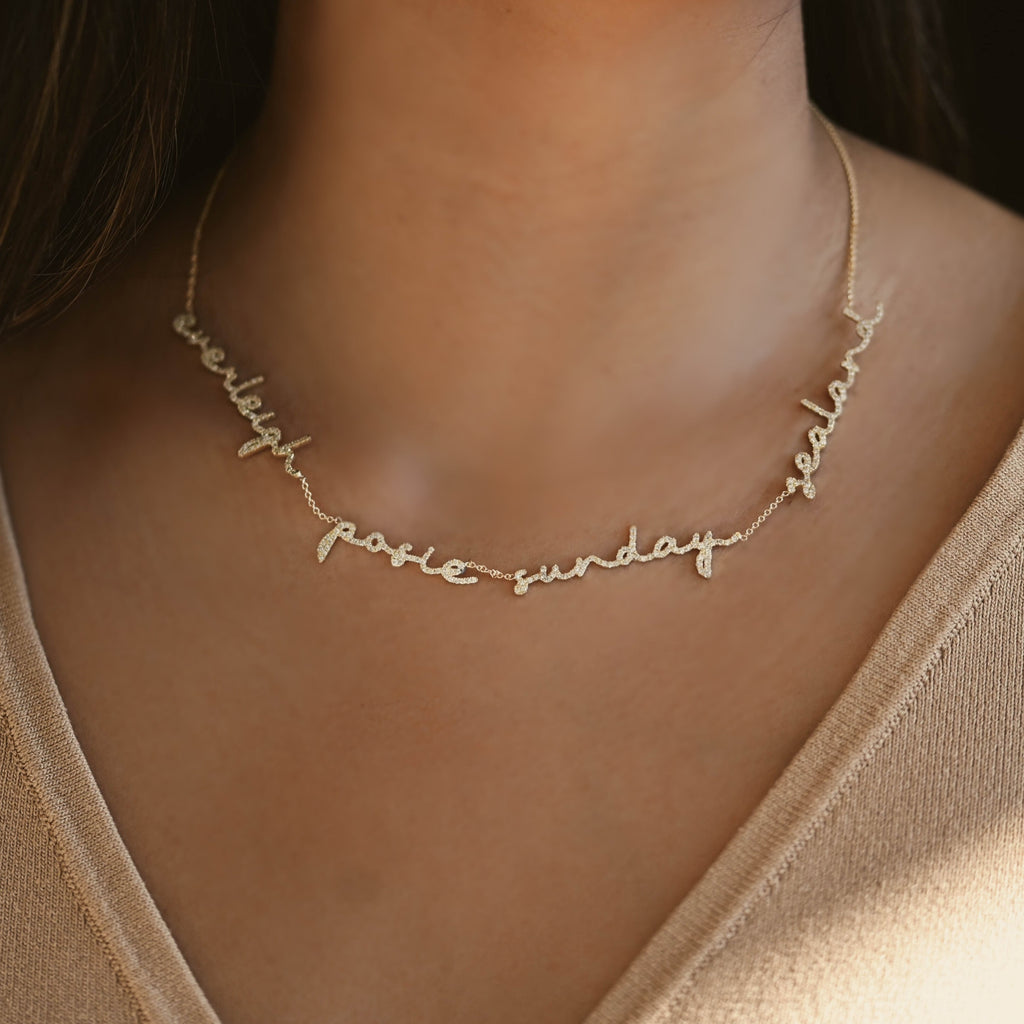 Cursive Diamond Multi-Name Necklace - Happy Jewelers Fine Jewelry Lifetime Warranty