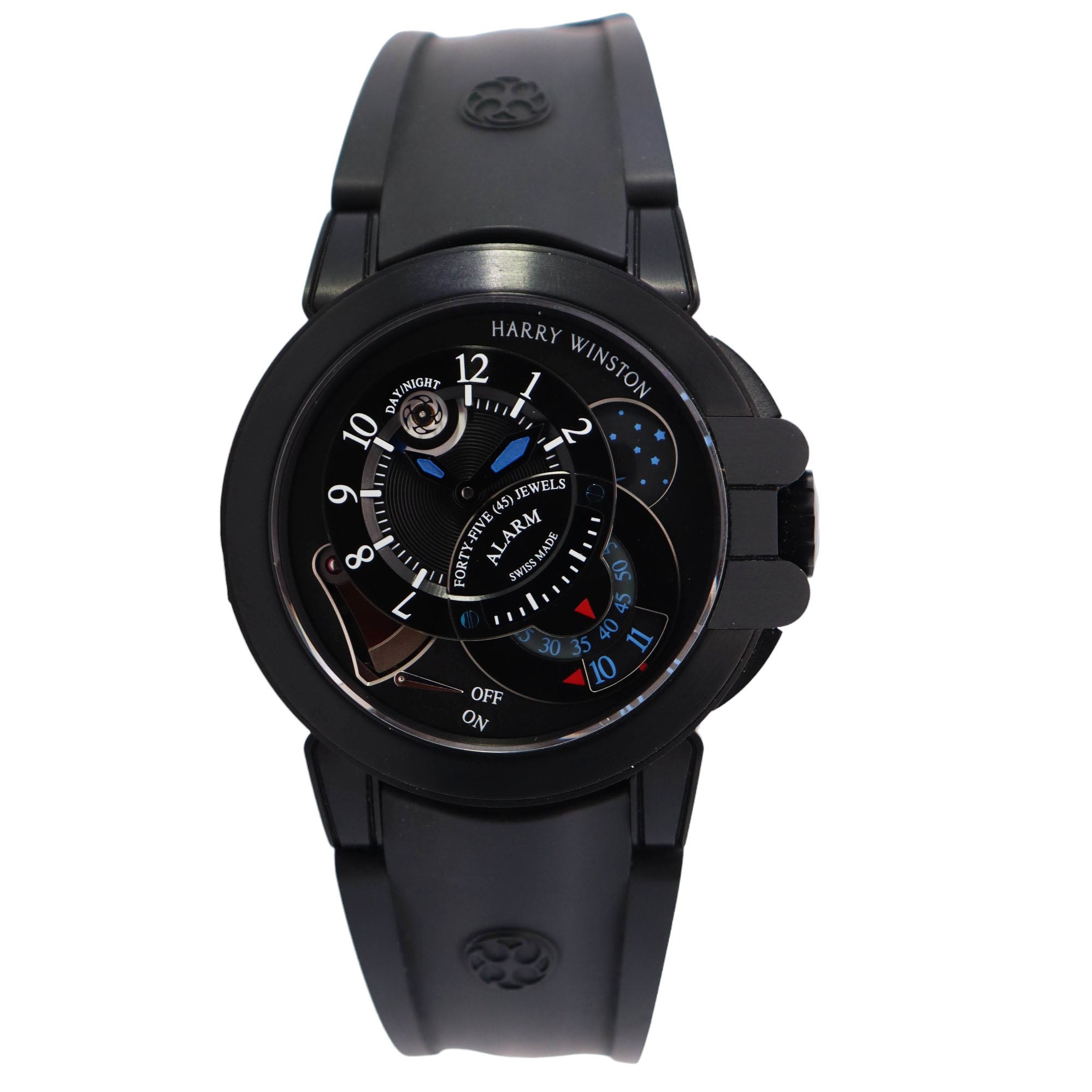 Harry Winston Ocean 44mm Black Dial Watch Ref# OCEMAL44ZZ004 - Happy Jewelers Fine Jewelry Lifetime Warranty