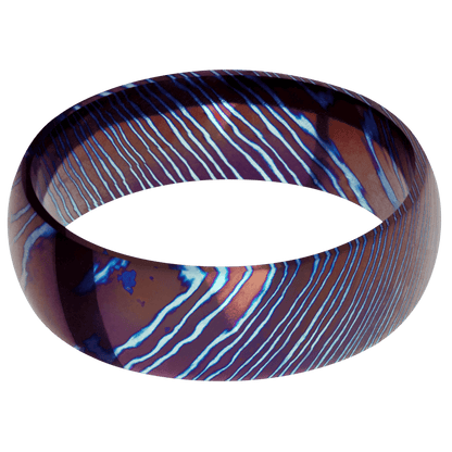 Titanium Damascus + Polish Finish - Happy Jewelers Fine Jewelry Lifetime Warranty