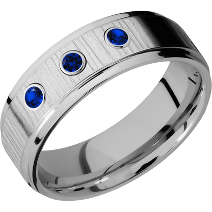 Titanium + Treebark1 , Polish Finish - Happy Jewelers Fine Jewelry Lifetime Warranty