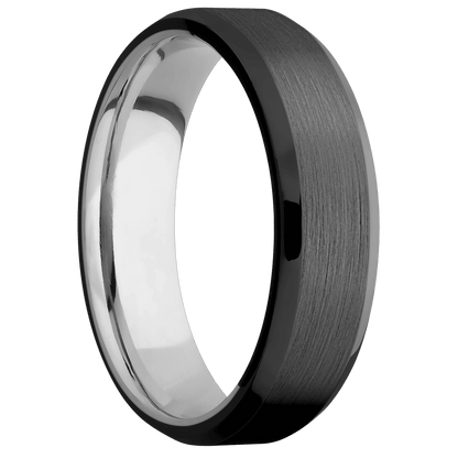 Zirconium + Satin , Polish Finish + Titanium - Happy Jewelers Fine Jewelry Lifetime Warranty