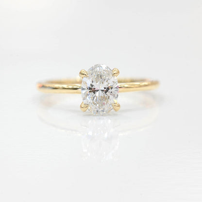 1.00-1.99 Carat Oval Lab Grown Diamond Solitaire Engagement Ring - Happy Jewelers Fine Jewelry Lifetime Warranty