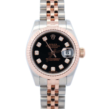 Rolex Datejust 26mm Black Dial Watch Ref# 179171 - Happy Jewelers Fine Jewelry Lifetime Warranty