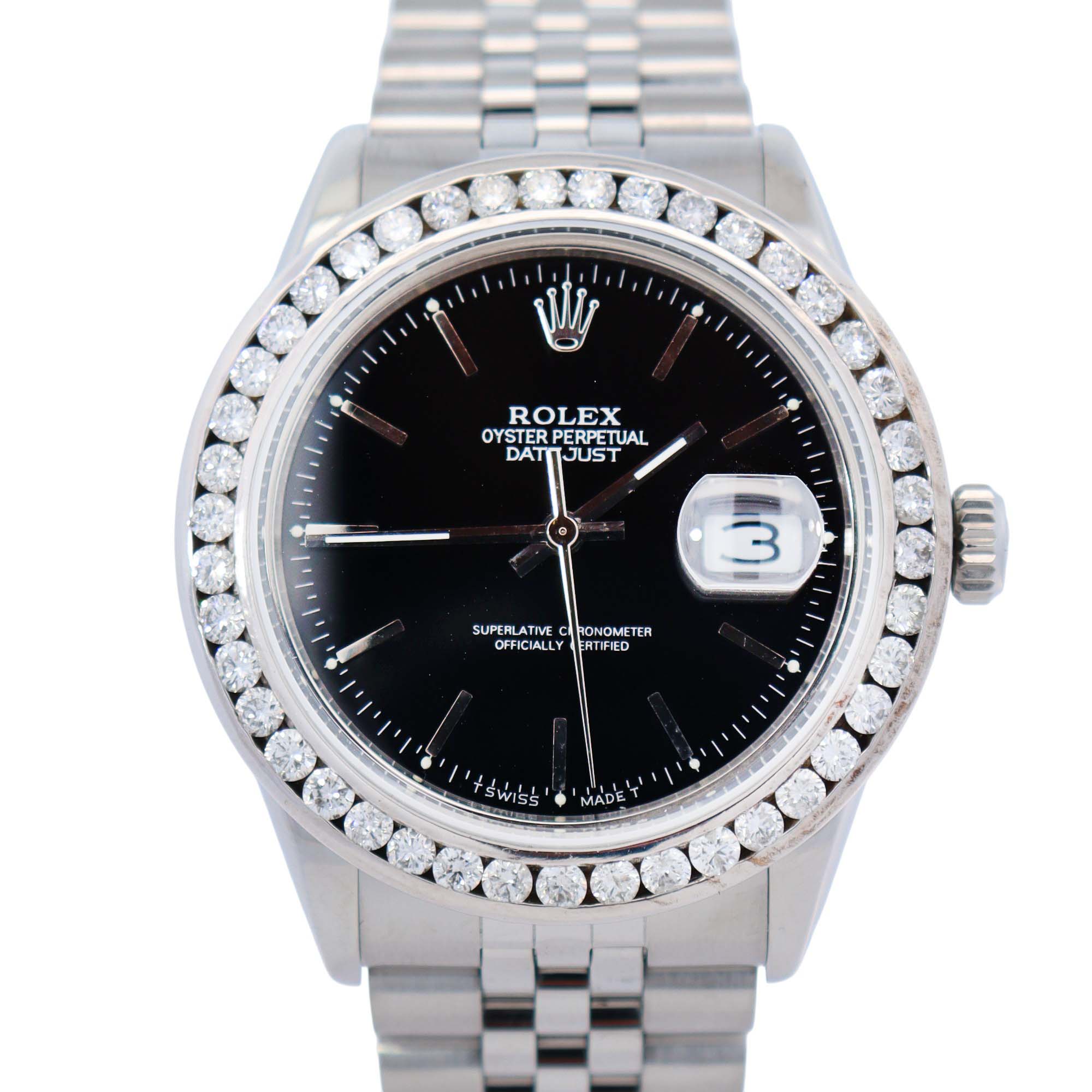 Rolex Datejust 36mm Black Dial Watch Ref# 16030 - Happy Jewelers Fine Jewelry Lifetime Warranty