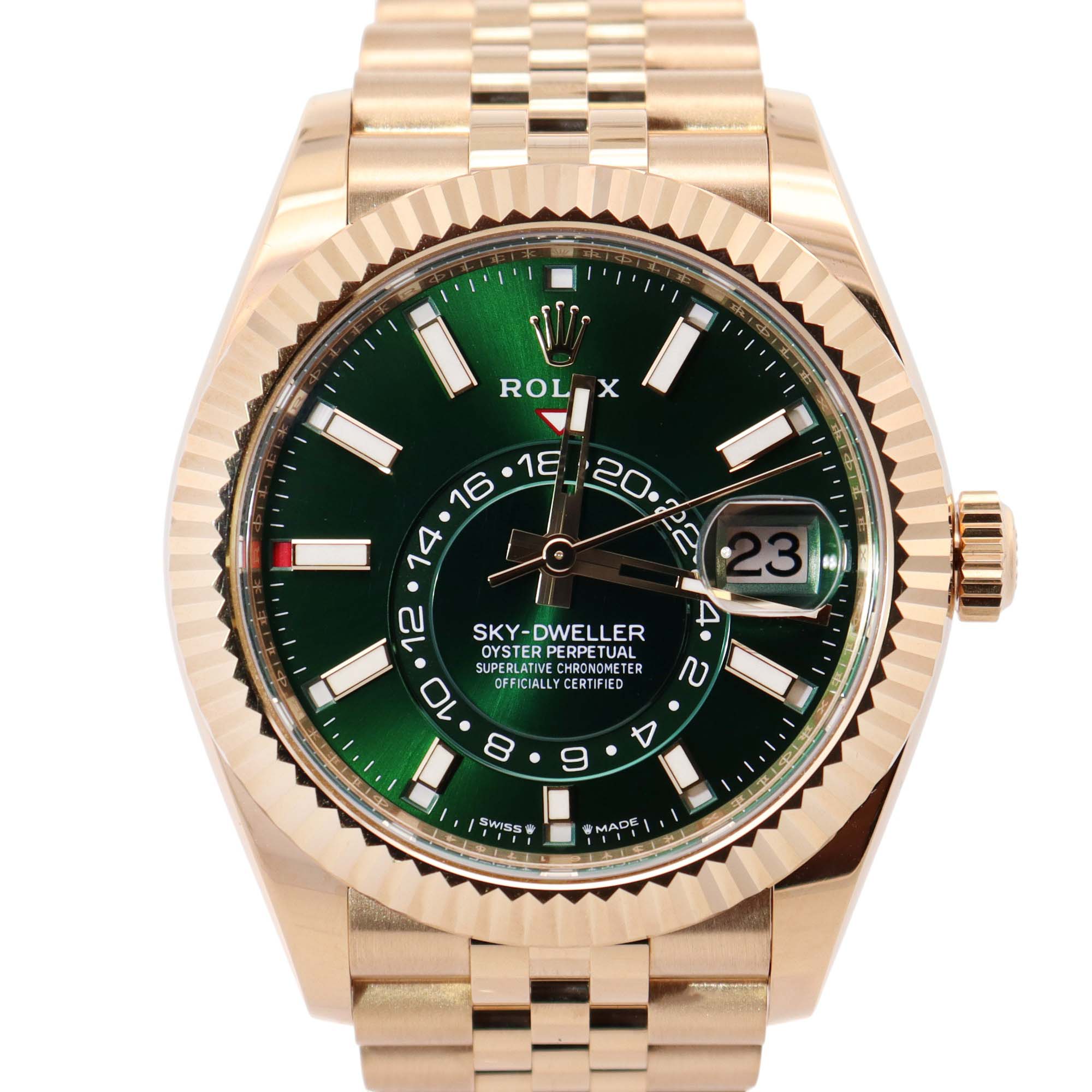 Rolex Sky-Dweller 42mm Green Dial Watch Ref# 336938 - Happy Jewelers Fine Jewelry Lifetime Warranty